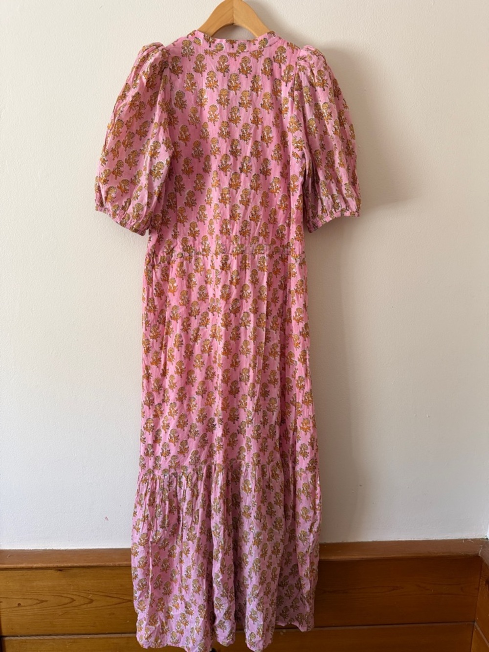 Emerson Frye India Collection Lucy Midi Dress Little Marigolds Size S - Picture 5 of 8